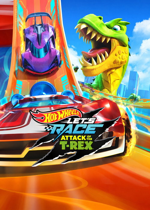 פוסטר Hot Wheels מרוץ! תקיפת הטי-רקס
